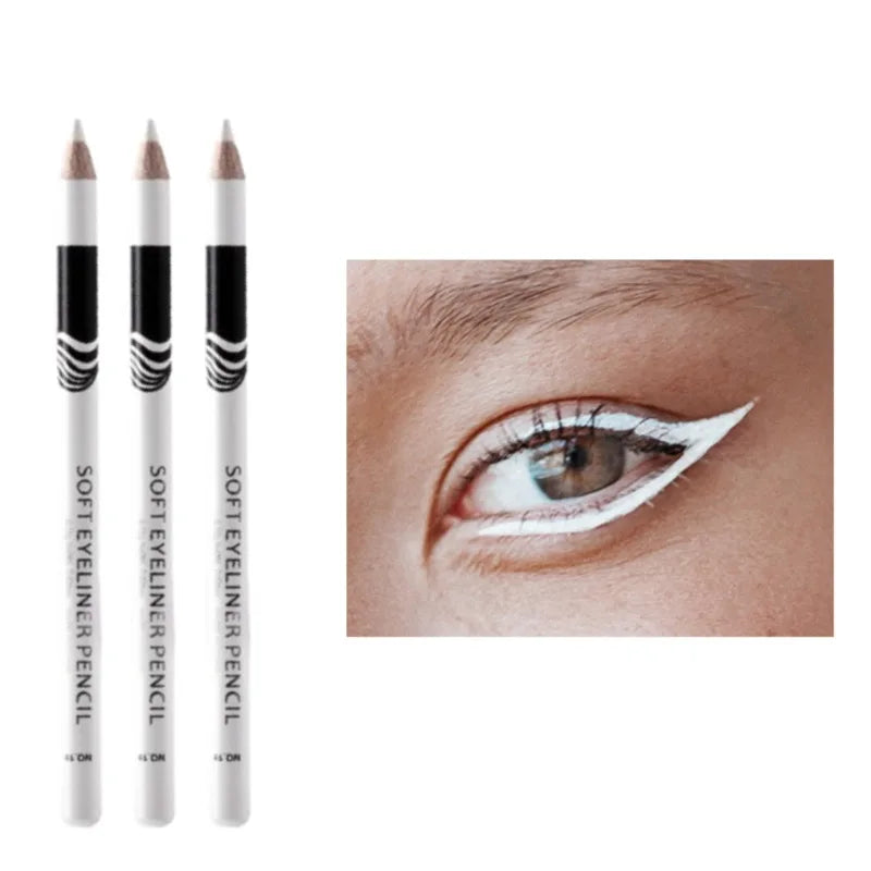 Three-pack Eyeliner, White, Long-lasting Waterproof and Sweat-proof, Easy To Use, White Eyeliner Glue Pen Quake 3PCS