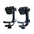 2pcs Drum Microphone Clip Holder Adjustable Shockproof Mic Clips Drum Rim Mount Clamp Quake black