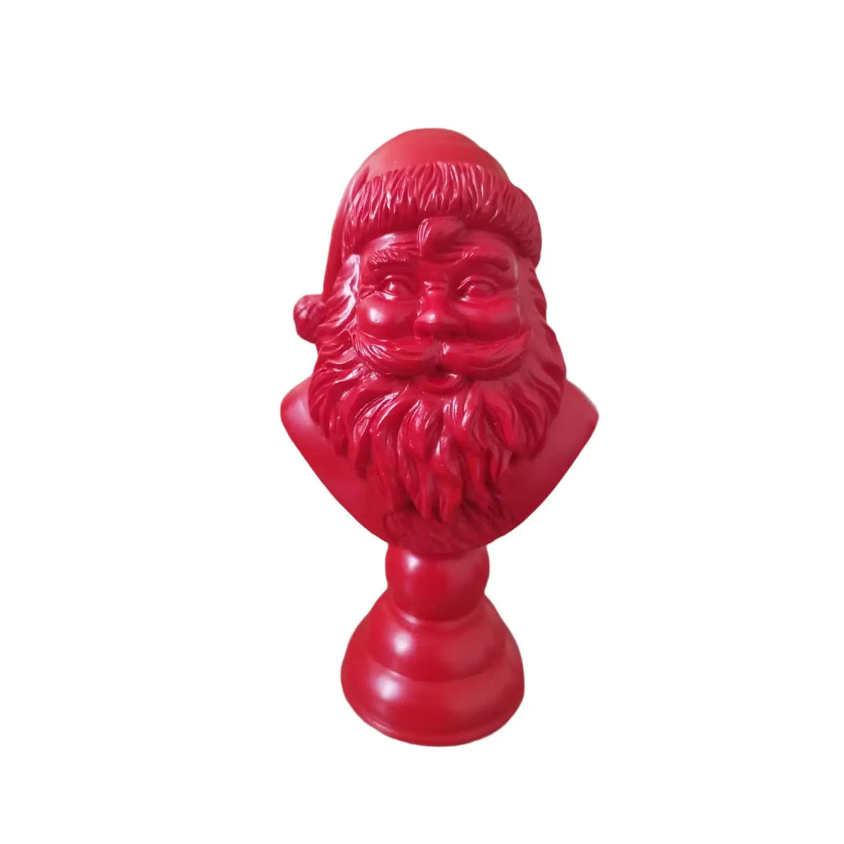 Santa Figure Half Body Statue Sculpture Gift Red 6x15cm Table Centerpieces Artwork for Dorm Office Party Festival Bedroom Quake Default Title