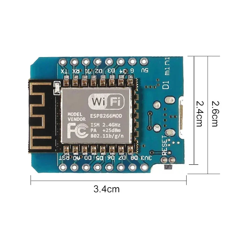 10pcs WeMos D1 Mini Pro V3.0 NodeMcu 4MB/16MB Bytes Lua WIFI Internet of Things Development Board Based ESP8266 CH340G Nodemcu V Quake