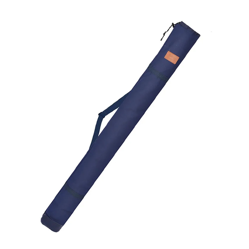 Canvas Fishing Tackle Storage Bag Large Capacity Folding Portable Fishing Tackle Backpack Multifunctional Rod Bag Quake Dark Blue 120cm