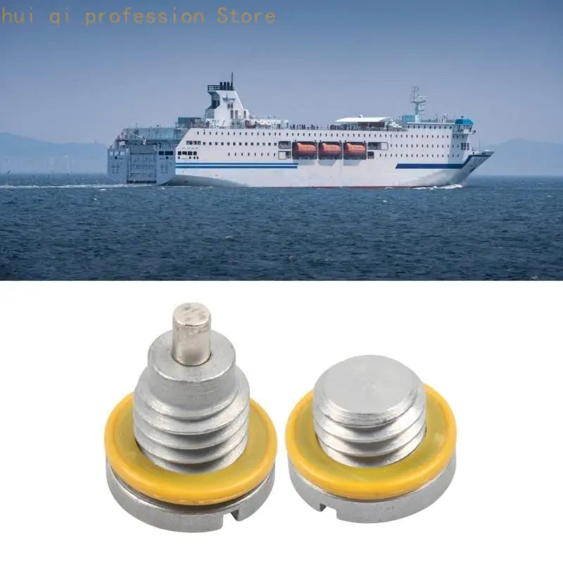 Gearcase Drain Screw Replacing 8M0058389 and 10-79953Q04, 2 Piece Metal Screw Set for Lower Unit and Marine Maintenance Service Quake