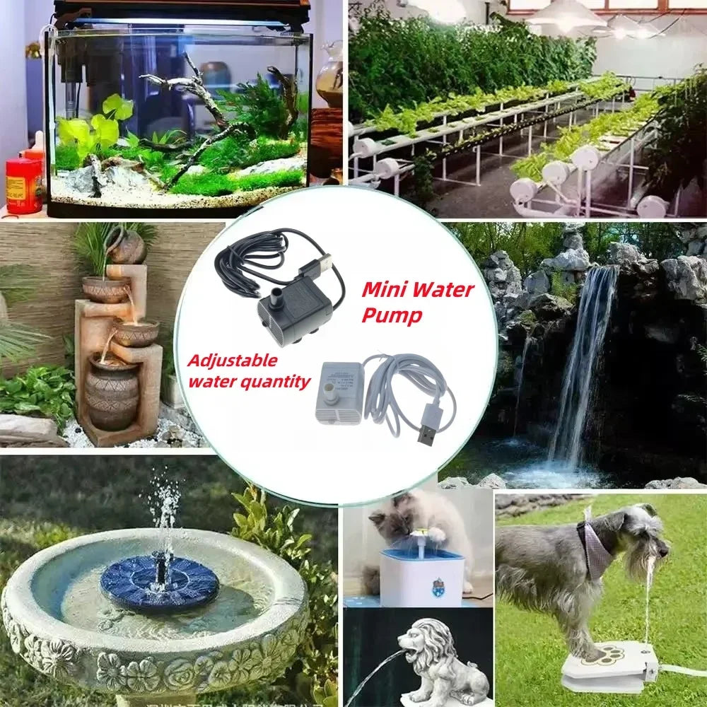 Water Pump Pet Cat Water Dispenser Anti Dry Burning Motor Cat Flower Water Dispenser Water Dispenser Fish Tank Submersible Pump Quake