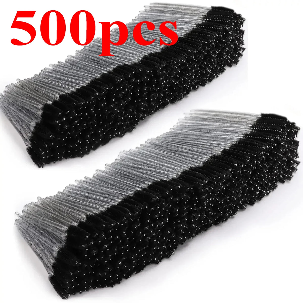 100/500/1000pcs Wholesale Eye Beauty Tools Disposable Mascara Wands Eyelash Brush Lash Extension Colorful Spoolies for Eyebrow Quake M93 Black 500pcs