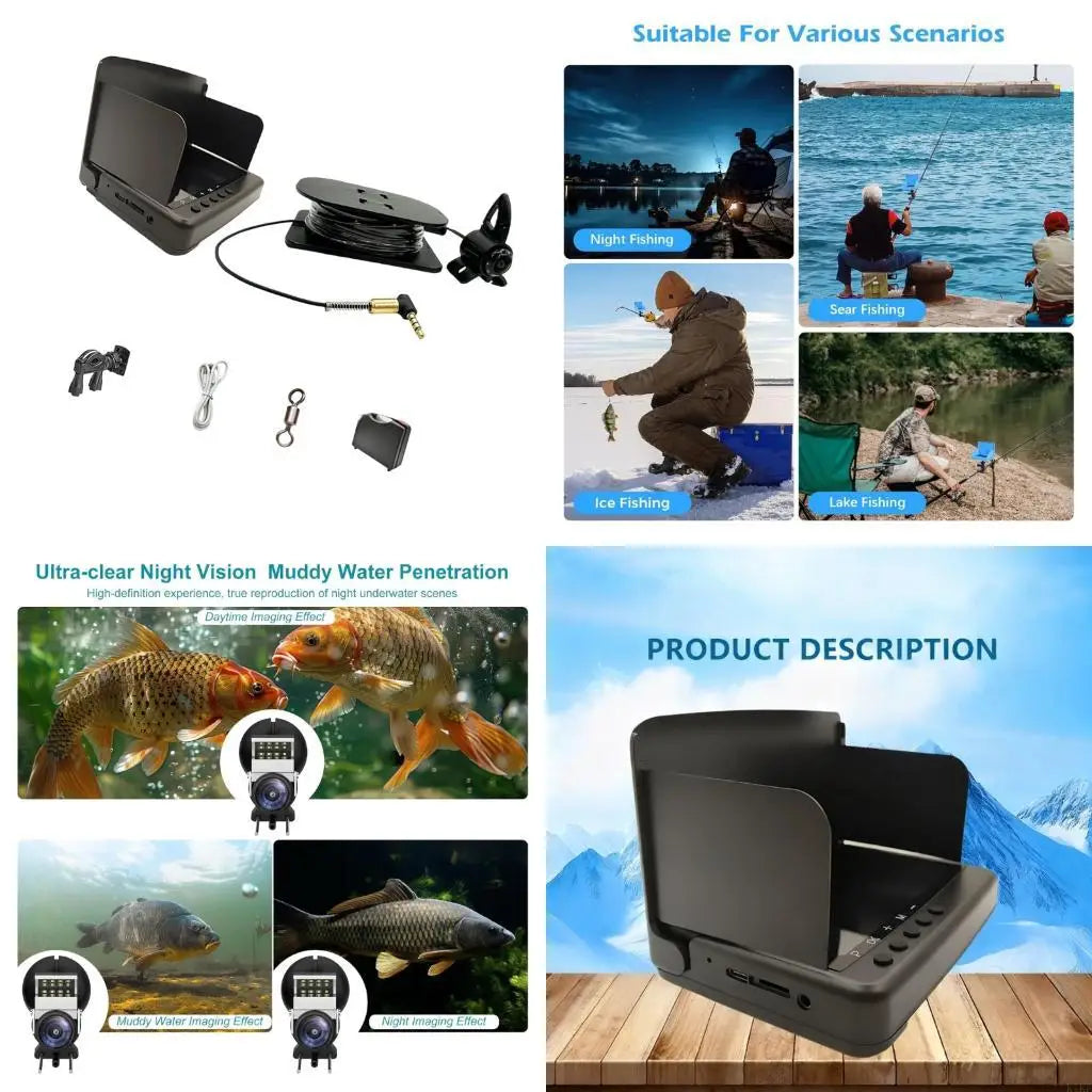 4K Resolution Fishing Camera With 220° Wide Corner Nocturnalvision 6000mAh Power Supply For Marine Exploration K1KF Quake China Mainland