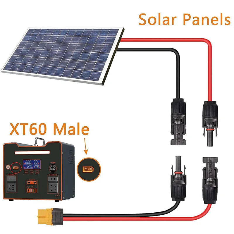 12AWG MC4 Adapter Expansion Cable Connector For Multiple Plugs Domestic Solar Power Plants Photovoltaic System Quake