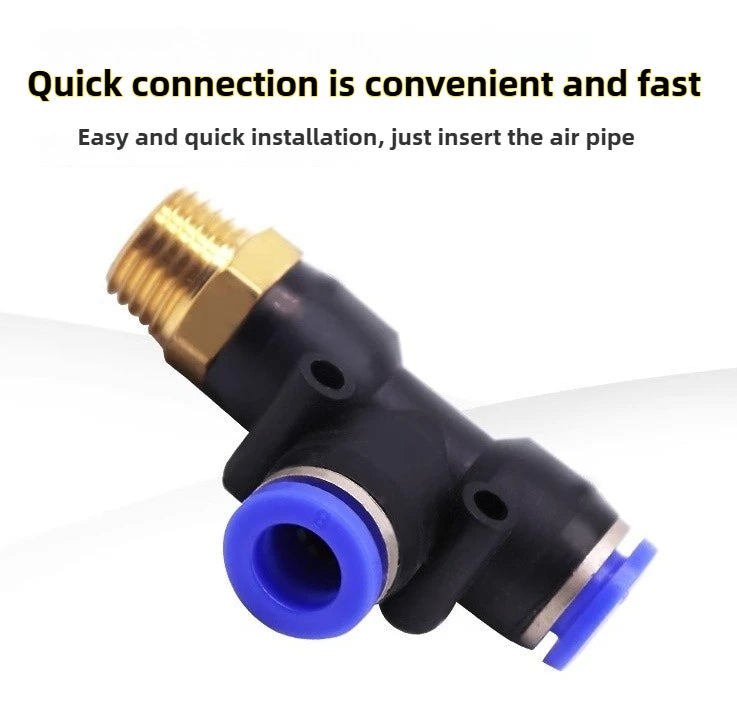 3pcs PDType Pneumatic Connector 4-m5 4-m6 4mm 6mm 8mm 10mm 12mm Fitting Male Thread 1/8 1/4 3/8 1/2 Air Fitting Quake