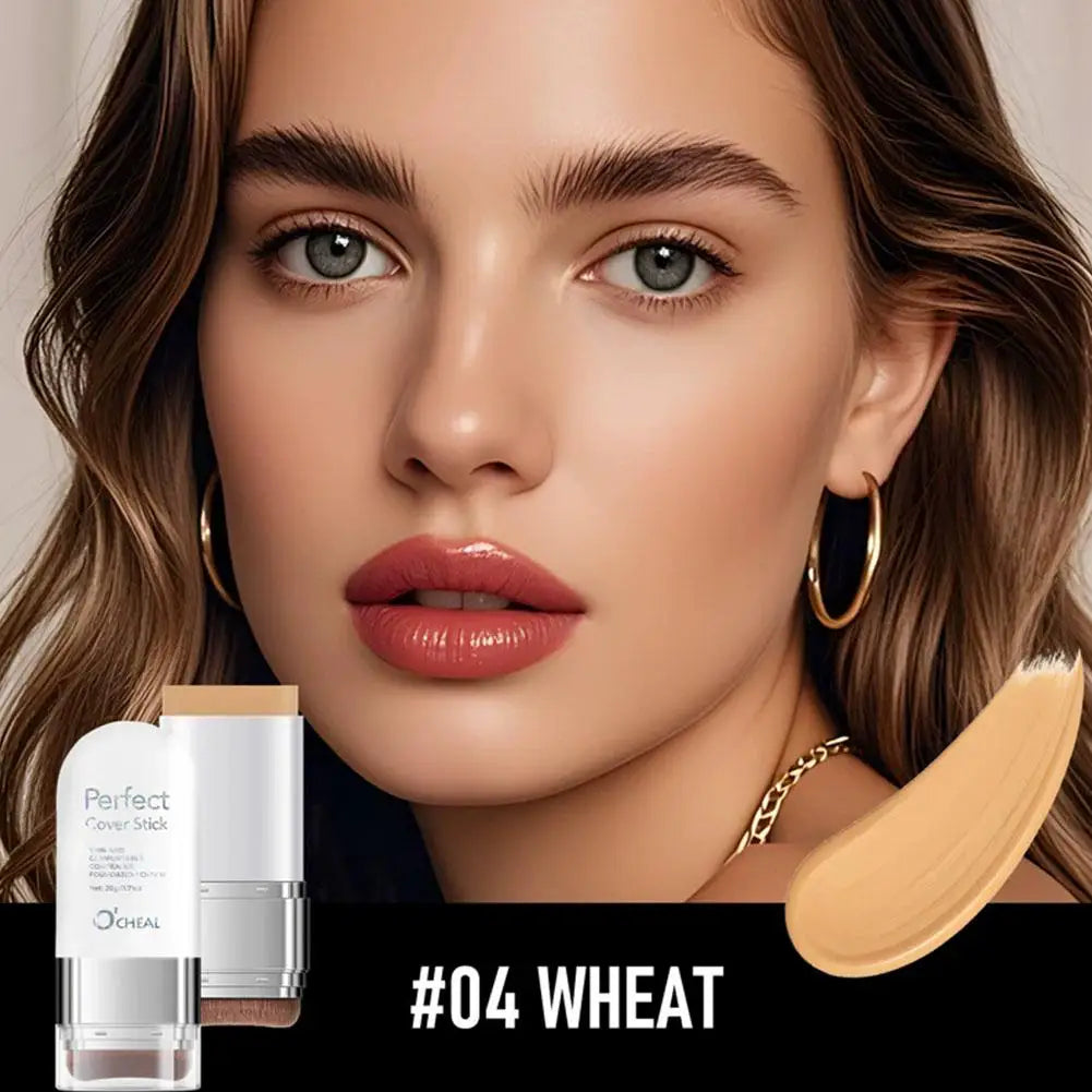 Perfect Cover Stick Concealer Foundation Stick, Lightweight Natural Coverage, Smooth Texture Easy Application For Daily Makeup Quake