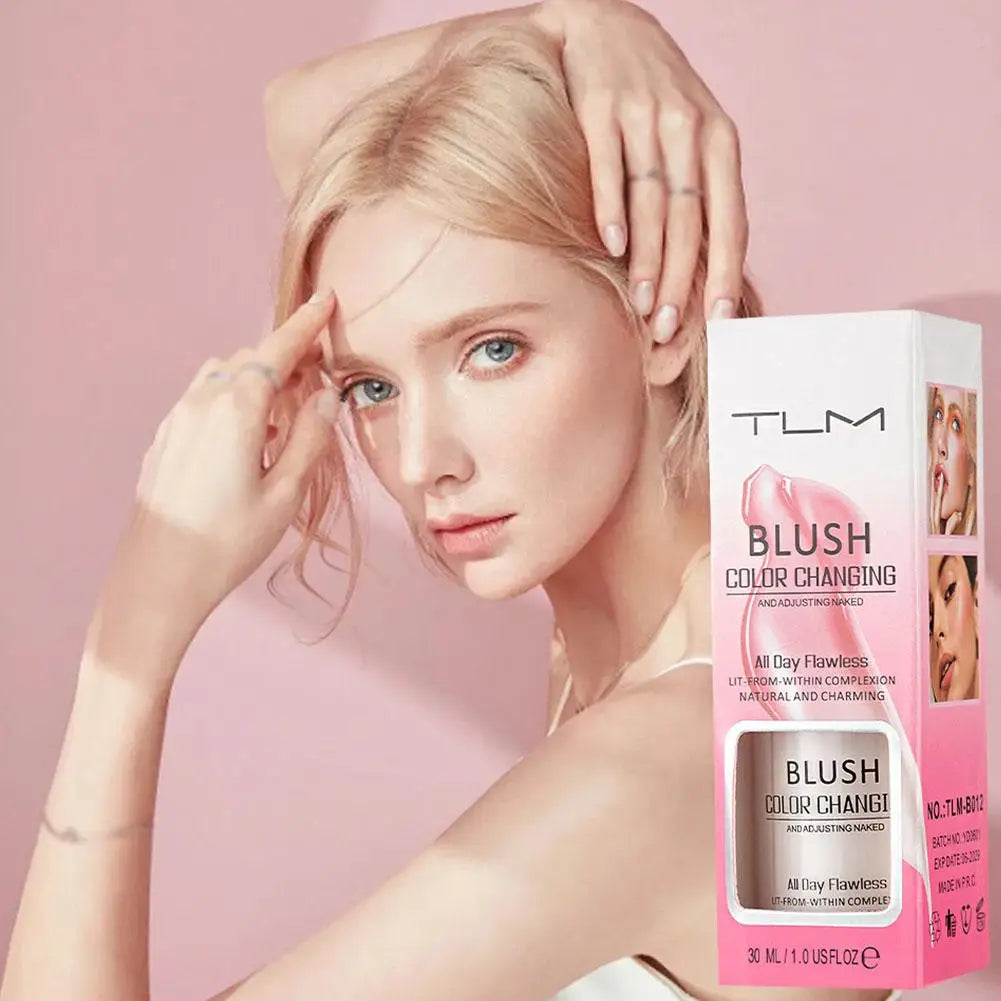 Warming Blush Liquid Foundation Temperature Color Changing Foundation, Naturally Blends Moisturizing Foundation Base Makeup 30ml Quake