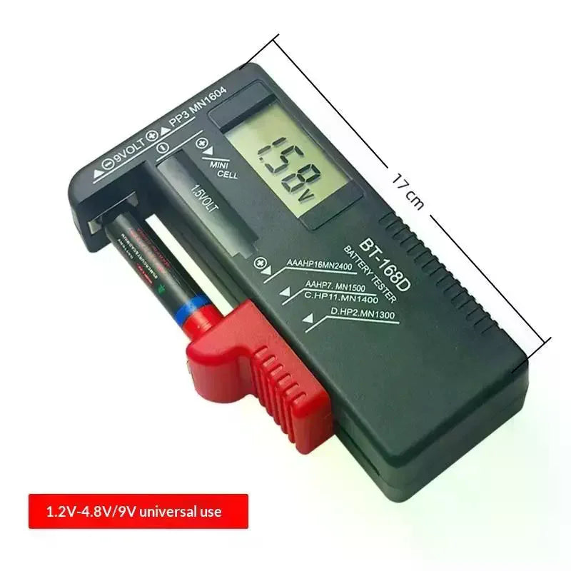 BT-168 PRO Digital Battery Tester Checkered Load Analyzer Display Check AAA AA Button Cell Lithium Capacity Universal Test Quake