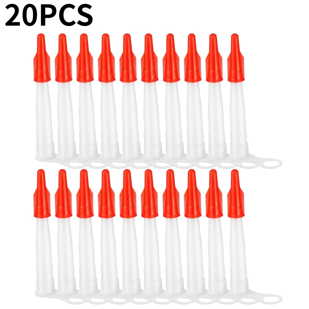 30/10PCS Caulking Gun Nozzles Caulk Nozzle Cap Lastic Glass Glue Nozzles Sealant Silicone Caulking Tips Construction Tool Parts Quake 20PCS