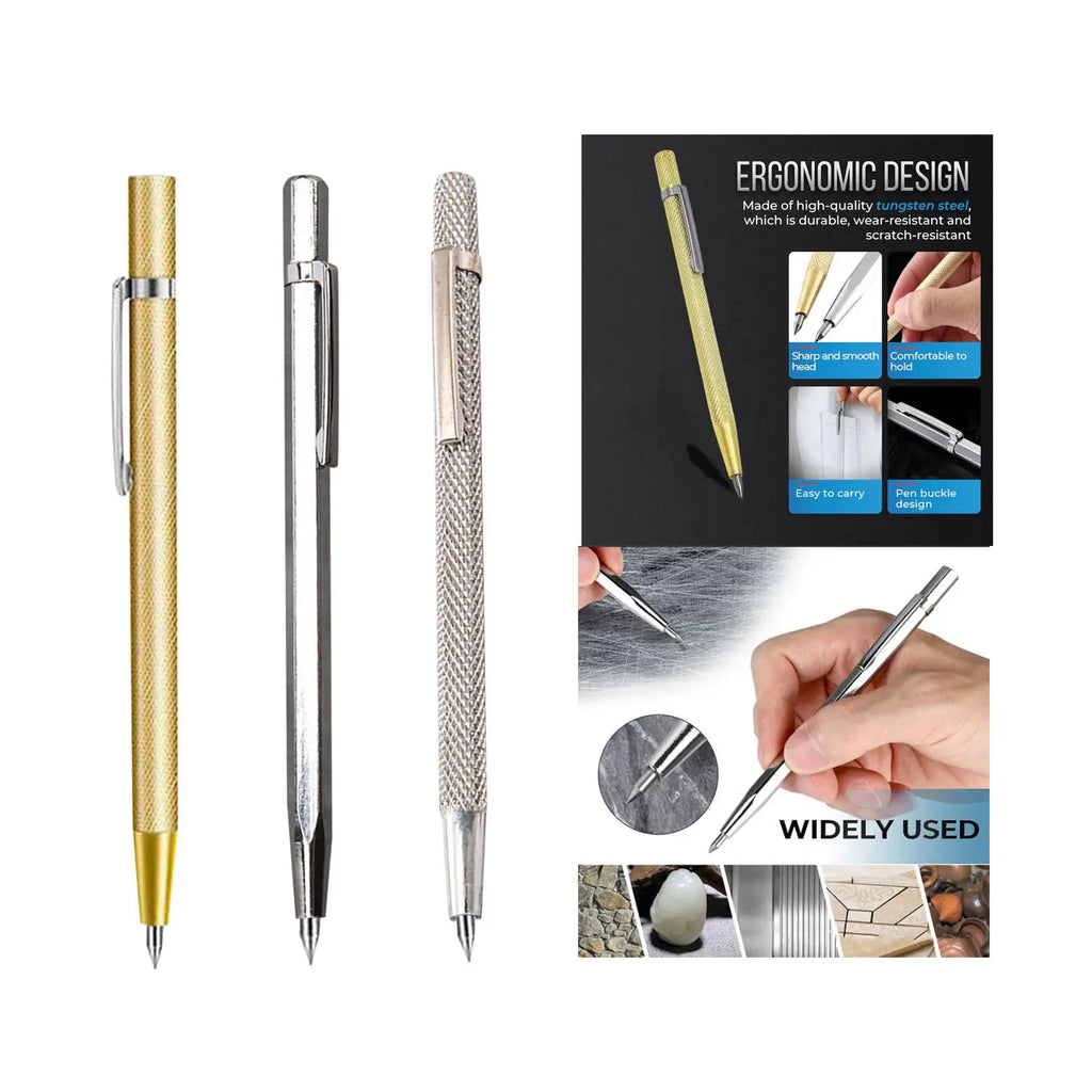 Carbide Tip Scriber, Scribing Hand Tool, Etching Engraving Pen, Center Punch Engraving Tool Quake