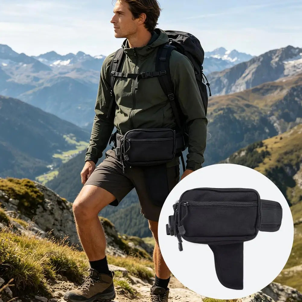 Multifunctional Outdoor Waist Bag Foldable EDC Fanny Pack Crossbody Shoulder Bag with Multiple Pockets for Travel Hiking Quake