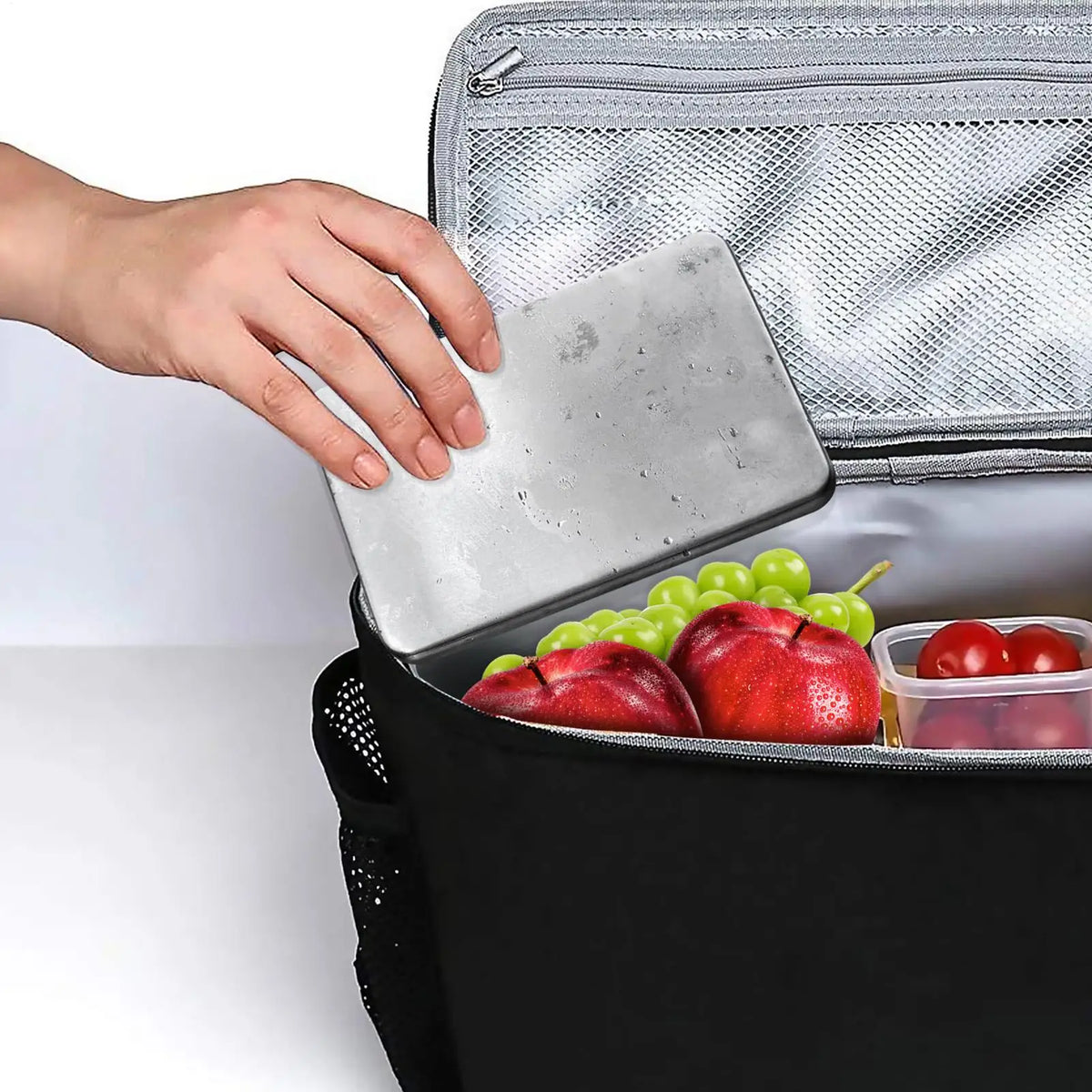 Stainless Steel Ice 6 Pcs Reusable Long Lasting Portable Ice Packs for Lunch Boxes Beverage Home Office Travel Camping Fishing Quake
