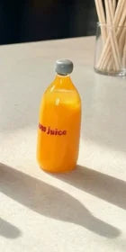 50pcs Sweet Fruit Juice Bottle Resin Simulation Food DIY Jewelry Making Accessories Ornament For Kitchen Dollhouse Decoration Quake yellow