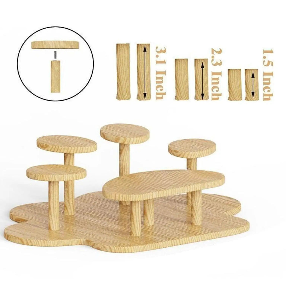 Display Riser Stand Paw Shaped Practical Multi Tier Multipurpose Decor Sturdy Countertop for Party Snack Model Figure Collection Quake