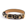 Leopard Print Dog Collar PU Leather Wear Resistant Adjustable Pet Collar Pet Walking Leopard Dog Collar Small Medium Dogs Quake -Style 1 S
