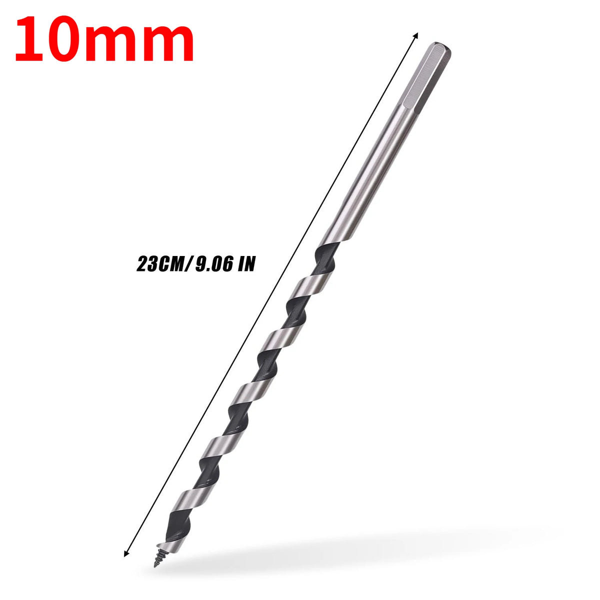 Hex Shank Wood Auger Bit Extended Deep Hole Spindle Dril Carbon Steel Twists Drill Bit Heavy Duty 230mm Long Hole Reaming Tools Quake 10mm