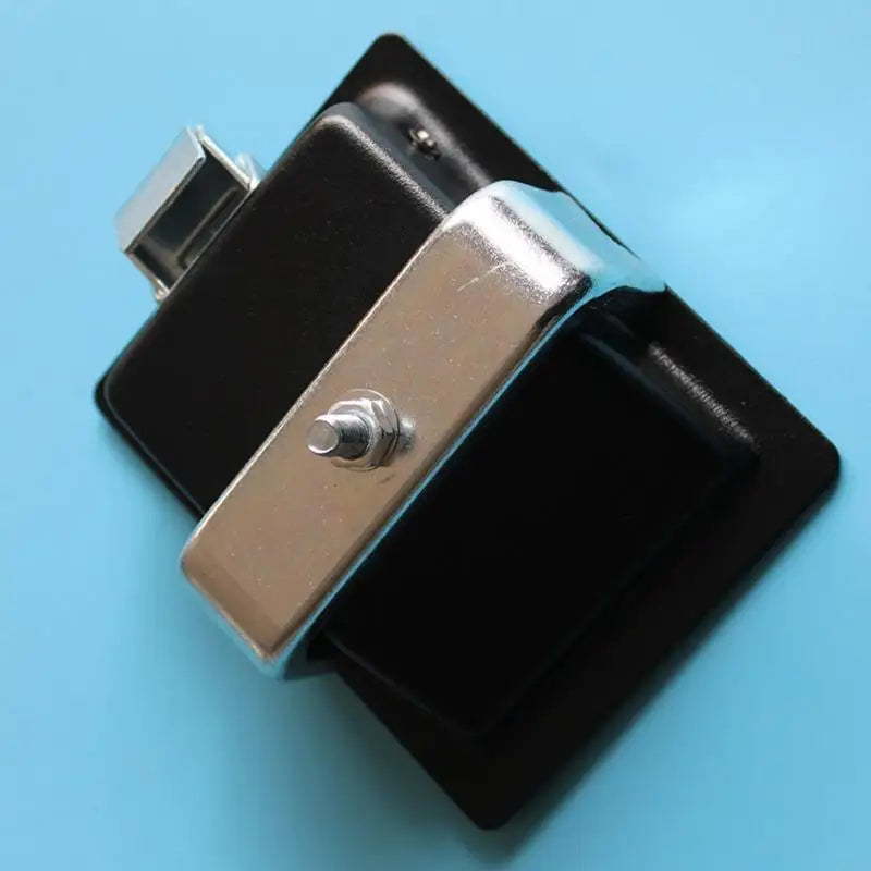 H8WE Upgraded RV Door Lock Black Trailer Door Lock with Paddle Entrance Door for Latch for Trailer Quake