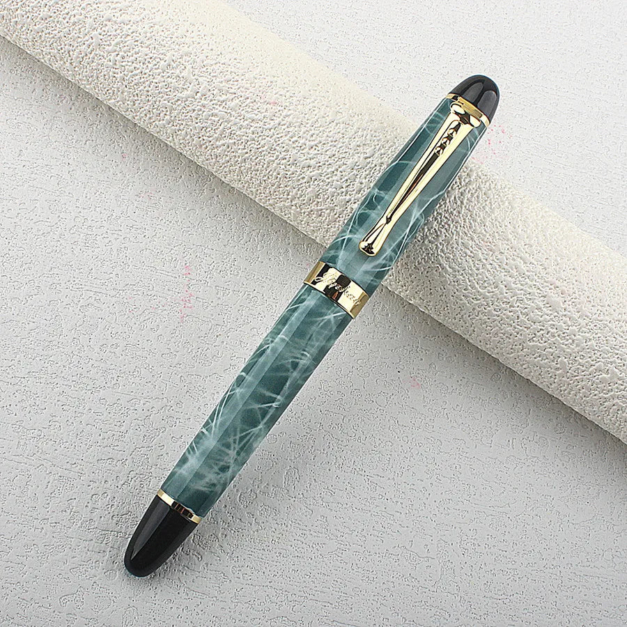 Jinhao 450 Metal Fountain Pen EF/F/M/Bent Nib Golden Trim with Converter Writing Pen PK 20 Quake 450-3 F 0.5MM