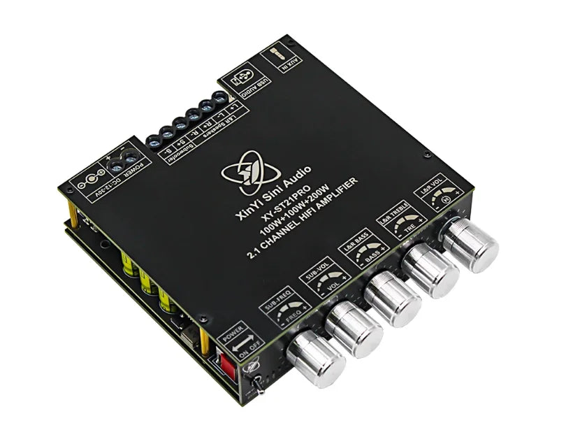 TPA322 12.1-channel Bluetooth power amplifier board, high-power 2*100W+200W subwoofer chip, DC12V/24V Quake Default Title