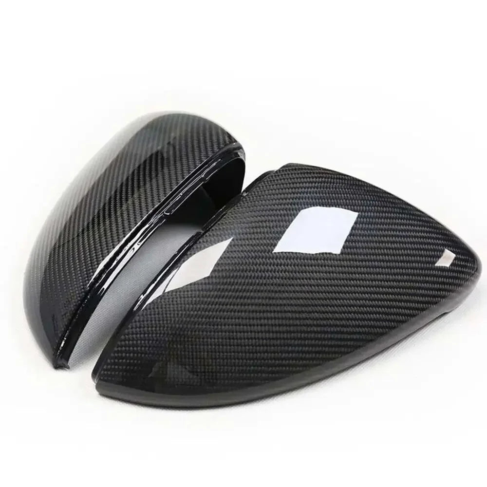 Direct Clip-On Replacement Real Carbon Fiber Side Mirror Cover Caps For VW Golf 7 MK7 MK7.5 GTI R 2013-2020 2PCS Quake