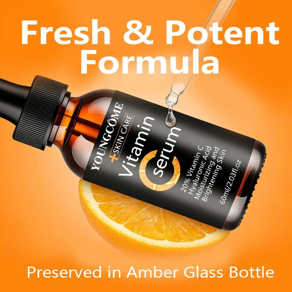 20% Vitamin C Serum Moistunaing Skin Lifting Firm Fade Fine Lines Anti-aging Essence Whitening Brighten Nourish Skin Care Quake