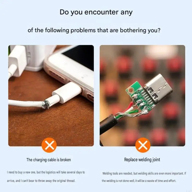 USB C 100W 5 Pin Connector For DIY Type C Charging And Data Transfer K1KF Quake