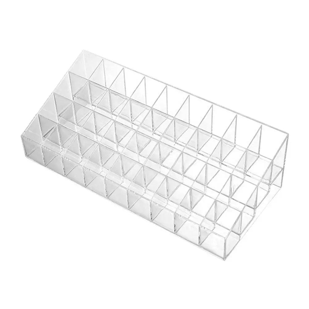 4 Sizes Lipsticks Holder - Clear Acrylic Lipgloss Lipstick Organizer and Storage Display Case for Lip Gloss, Lipstick Tubes Quake D-36 grids