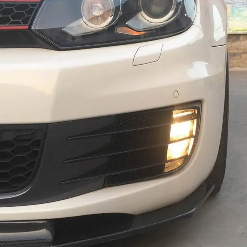 For VW Volkswagen Golf 6 MK6 VI GTI R R20 Car Front Fog Light Lamp Shade Hoods ABS Cover Trim Wind Eyebrow Bumper Grille Frame Quake