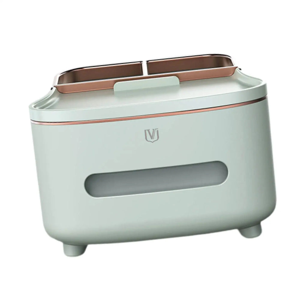 Tissue Box Cover with Remote Holder Stationery Tissue Storage Box Organizer for Kitchen Restroom Bedroom Restaurant Hotel Quake