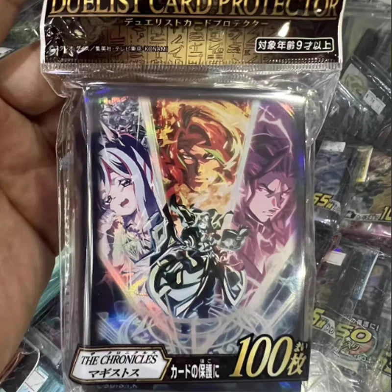 2026 New Yu-Gi-Oh! Official Chronicle Series 100Pcs Limited Card Sleeves Crowely Aleister Magistus Card Protector Anime Gift Toy Quake