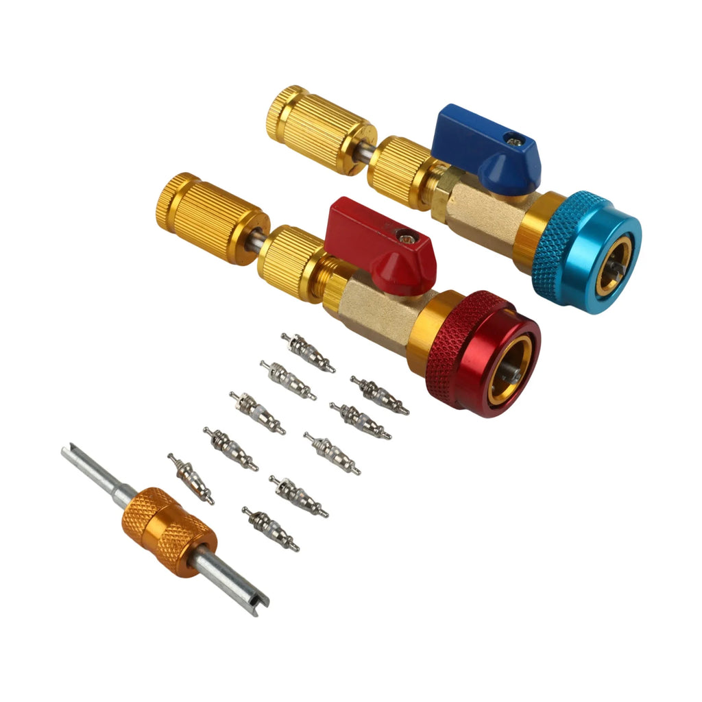 For R134A valve core installer and remover tool kit with easy installation and comprehensive maintenance features Quake A