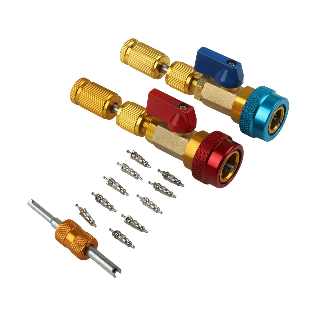 For R134A valve core installer and remover tool kit with easy installation and comprehensive maintenance features Quake A