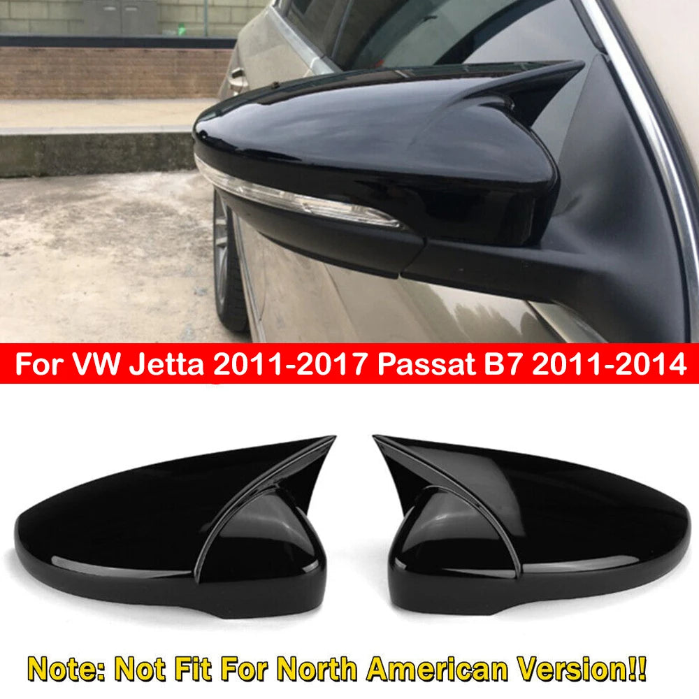 For Volkswagen VW Jetta 2011-2017 Passat B7 2011-2014 Car Rearview Side Mirror Cover Sticker Wing Cap Exterior Door Case Trim Quake