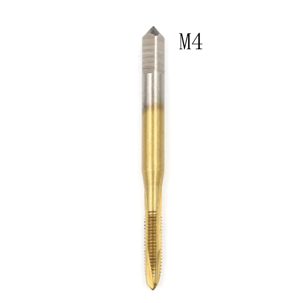 1Pcs M2/M2.5/M3/M3.5/M4/M5/M6/M8 HSS Metric Straight Flute Thread Screw Tap Plug Tap Quake Style5