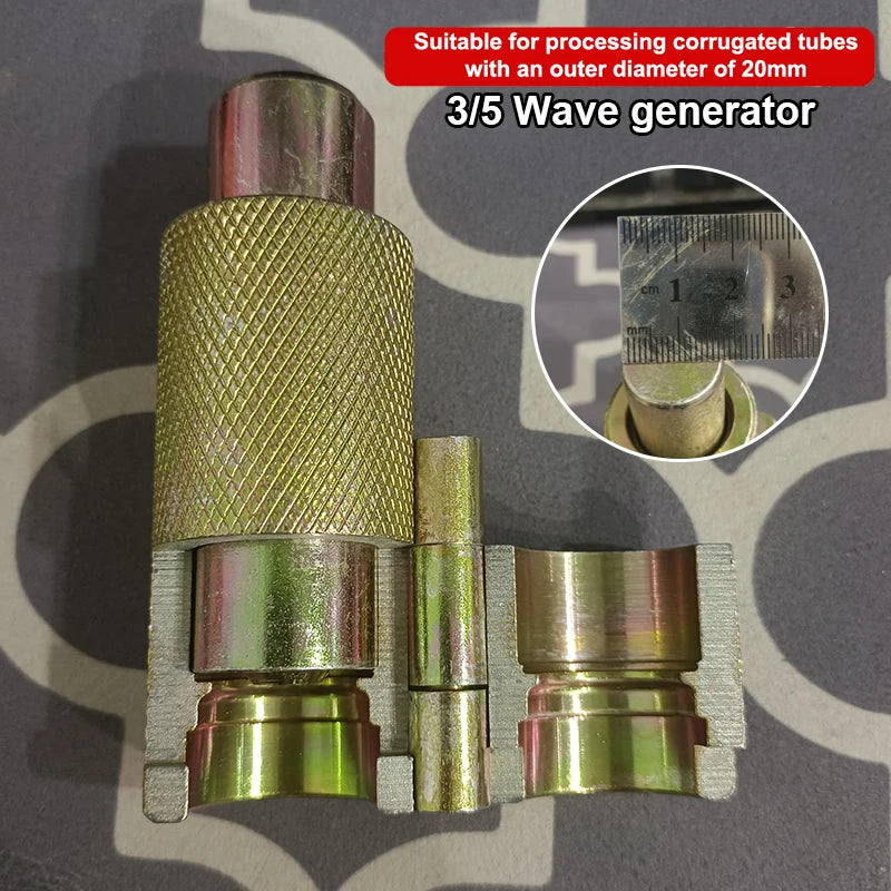 1PC Stainless Steel Corrugated Pipe Processing Flat Wave Bellows Interface Maker Mould Tool Corrugated Pipe Interface Maker Quake 20mm