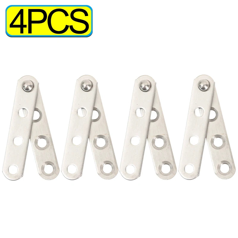 12/2PCS Stainless Steel Pivot Hinge Rotating Cabinet Door Invisible Hinge Upper and Lower Axis Hinges Furniture Hardware Tools Quake 4PCS