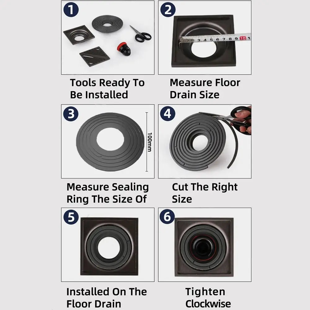 1Pcs Bathroom Floor Floor Drain Core Odor And Insect Proof Large Size Sewer Cover Can Be Cut 138mm Sewer Rapid Drainage Quake