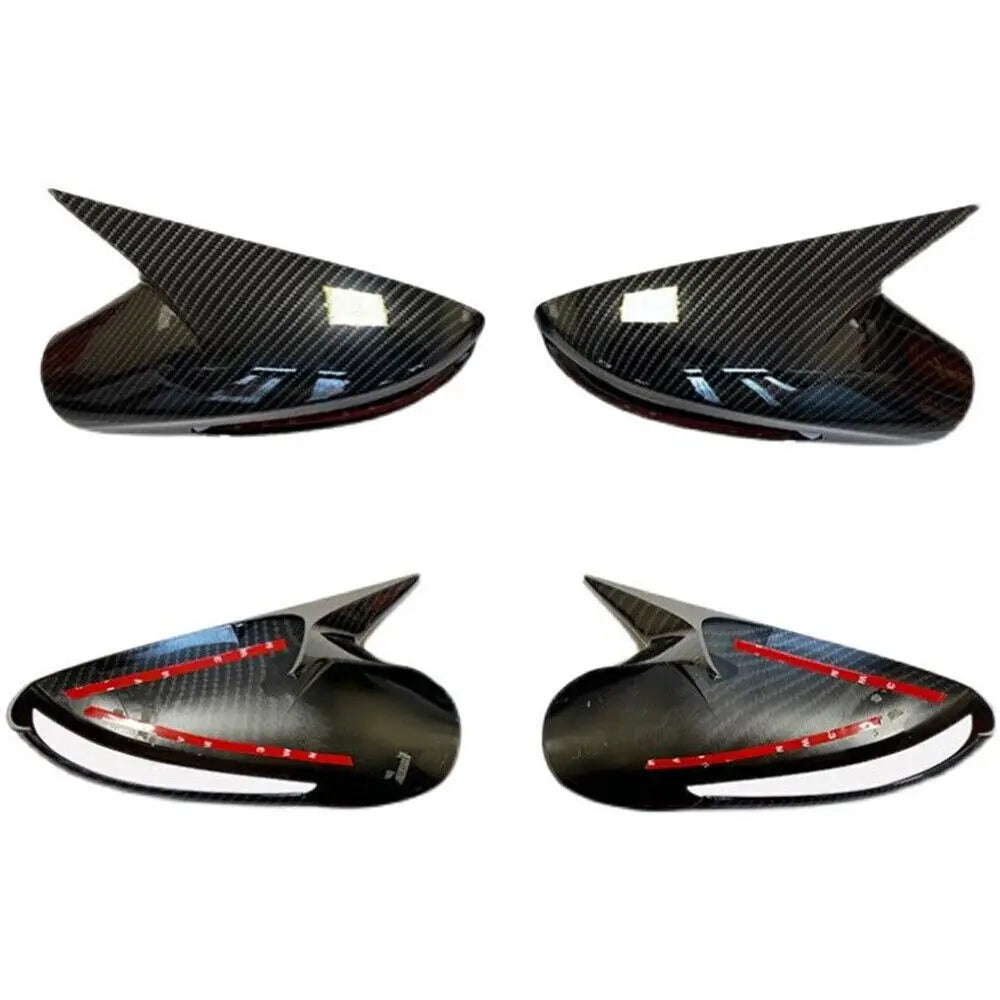 For Hyundai Sonata DN8 2011-2014 Rearview Side Mirror Cover Wing Cap Exterior Door Rear View Case Trim Shell Carbon Fiber Look Quake