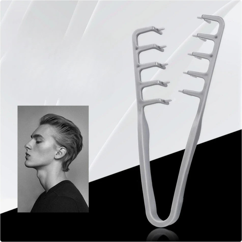 Wide Tooth Fluffy Hair Comb Textured Styling Comb Hair Roots Volumizing Hairbrush Korean Seam Covering Hair Styling Comb for Men Quake