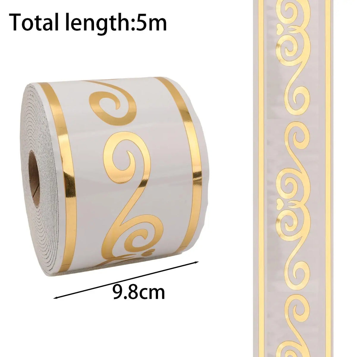 Soft Foam Skirting Board Wall Sticker Anti Collision Self Adhesive PVC Wallpaper DIY Decoration for Kitchen Bedroom Living Room Quake 04 9.8cmx5m
