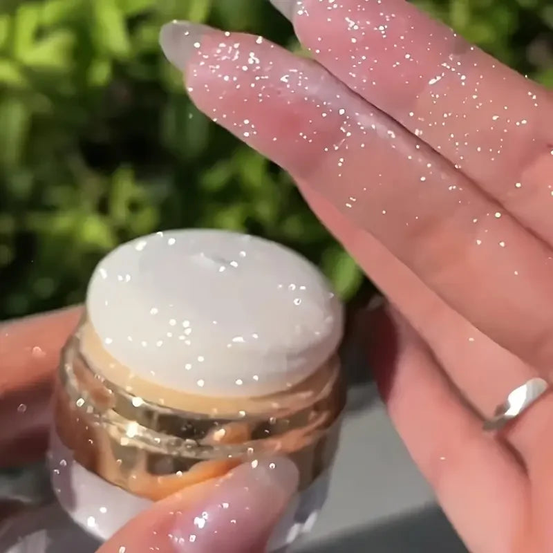 Sparkling Fairy Powder Highlighter -Shimmering Contour Blush for Brightening and Defining Your Features Create a Sparkling Look Quake
