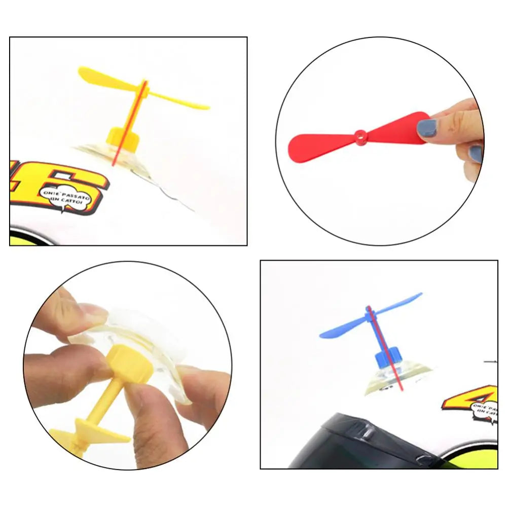 Creative Motorcycle Helmet Suction Cup Propeller Rotatable Windmill Decor Safety Helmet Headwear Accessories Quake