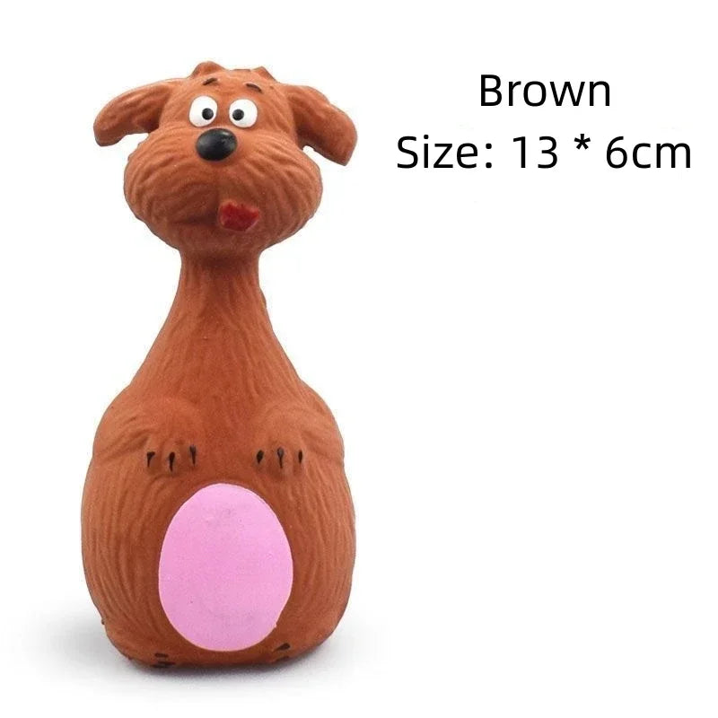 1 Piece Fat Bellied Cartoon Fun Bite Resistant Latex Sound Dog Toy Purple Elephant White Cow Brown Optional Pet Products Quake Dog G3318D