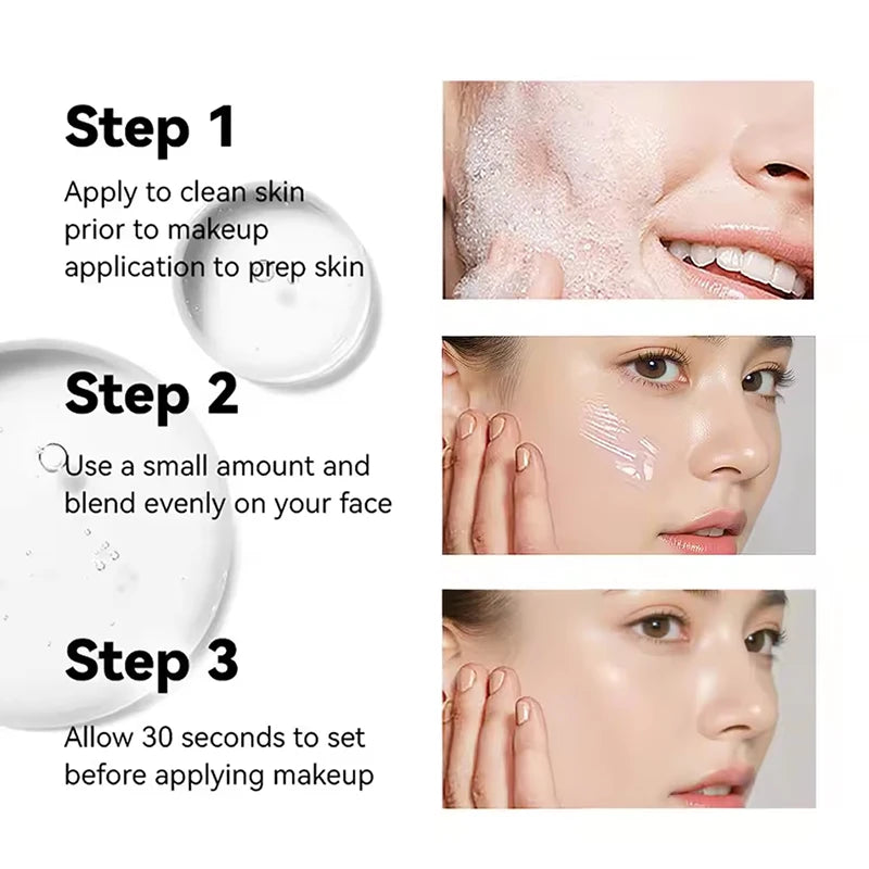 VERONNI Long-lasting Moisturizing Primer-Smooth,Moisturizing,Matte to Make Create Bright White Skin Face Base Makeup Cosmetics Quake