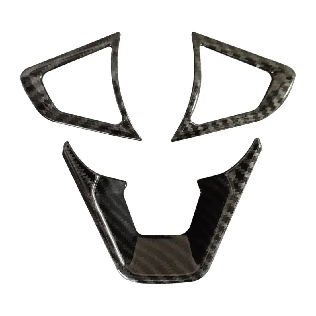 For Ford Mondeo Fusion EDGE 2013-2020 Ford Galaxy S-Max ABS Carbon Fiber Style Inner Car Steering Wheel Cover Trim Frame Decor Quake