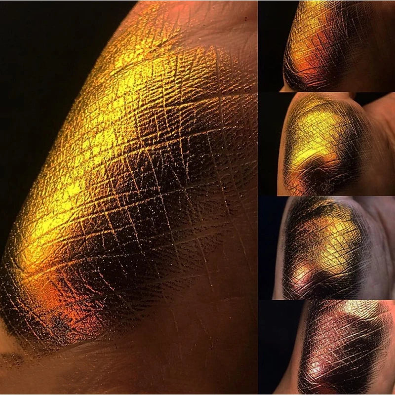 High-Pigmented MultiChrome Eyeshadow Powder MultiChrome Shifting Pigments Duochrome Chameleon Eyeshadow Infinite Chrome Powder Quake