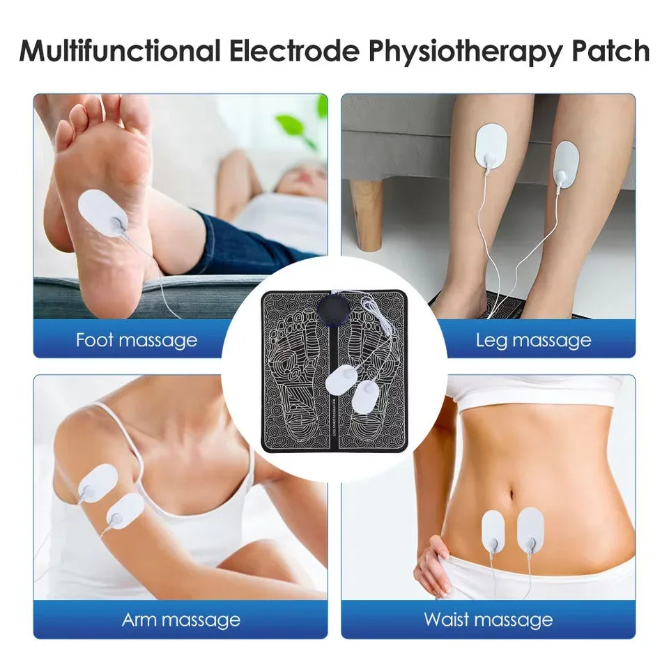 Foot Massager Stimulation Pad Electric Foot Massage With Remote 8 Mode 19 Levels of Strength Lightweight Relieve Foot Pressure Quake