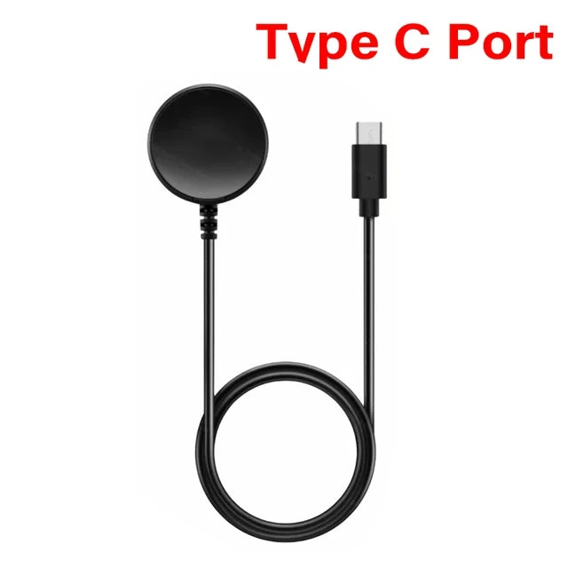 Portable Magnetic Watch Wireless Charger USB Cable Fast Charging Dock Station For Samsung Galaxy Watch 8 7 6 5pro 5 4 3 Active 2 Quake Type C Input
